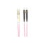 1M Lc St Om4 Multimode Fibre Optic Cable Salmon Pink Carousel 1