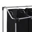 vidaXL Laundry Sorter with 3 Bags Black Steel Carousel 4