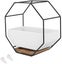 Hanging Geometric Wall Planter Freestanding Desk Succulent Planter (Black) Carousel 3