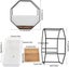 Hanging Geometric Wall Planter Freestanding Desk Succulent Planter (Black) Carousel 6