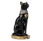 Black And Gold Egyptian Goddess Bastet Cat Sitting Figurine Carousel 3