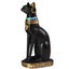 Black And Gold Egyptian Goddess Bastet Cat Sitting Figurine Carousel 4