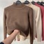 Half Turtleneck Sweater Slim Thicken Plus Velvet Woman Sueter Winter Carousel 5
