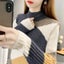 Autumn Winter Sweater Women Knitted Color Block Pullover Sweater Long Carousel 4