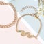 2pcs Gold Bracelet Ladies Classic Ethnic Style Bent Snake Pendant Carousel 5