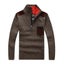 FALIZA Winter Knitted Sweaters Men Half Zip Fleece Jumpers Wool Warm Carousel 5