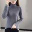 Fall Winter Striped Turtleneck Sweaters For Women Korean Slim Warm Carousel 4