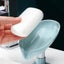 Blue Soap Box Creative Draining Soap Storage Rack Punch Free Suction Carousel 6