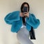 Biyaby New Women's Faux Fur Coat Winter High Quality Faux Rabbit Fur Carousel 4