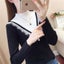 Autumn Winter Half Turtleneck Sweater Women Pullover New Stitching Carousel 4