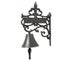 French Scroll Fleur de Lis Welcome Rustic Solid Cast Iron Hanging Bell Door Bell Carousel 3