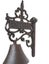 French Scroll Fleur de Lis Welcome Rustic Solid Cast Iron Hanging Bell Door Bell Carousel 4