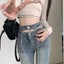 Biyaby High Waist Hollow Out Jeans Women Hot Girl Vintage Streetwear Carousel 6