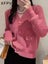 XFPV Korean Chic Cardigan Women Elegant Bright Silk Pockets Buttons Carousel 2