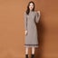 Biyaby New Lace A Line Dress Female Autumn Winter Half High Collar Carousel 5