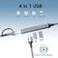 Olaf 4 Ports Multi Splitter Type C HUB 3.0 USB Flash Drive Card Carousel 3