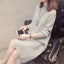 IOQRCJV Turtleneck Sweater Dress Women Fashion Autumn Winter Knitted Carousel 3