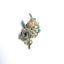 (Crystal Brooch)Silver Green Rose Brooch BHBZ36LY-13 Carousel 1