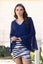 Pretty Basic Kennedy Top Navy Carousel 1