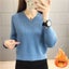 Women's V-neck Velvet Lined Short Sweaters Winter Thicken Warm Long Carousel 5