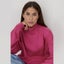 Fashion Turtleneck Knitwear Sweater For Women Loose Fit Raglan Carousel 1