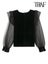 TRAF Women Fashion Patchwork Ruffles Velvet Blouse Vintage O Neck Carousel 3