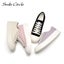 Smile Circle Chunky Sneakers Women Flat Platform Canvas Shoes Spring Carousel 4