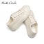 Smile Circle Chunky Sneakers Women Flat Platform Canvas Shoes Spring Carousel 5