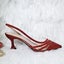 QSGFC Gold Comfortable Streamline Pointed Toe Noble Ladies Stiletto Carousel 1