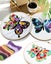 3 Sets Embroidery Starter Kit,Cross Stitch Set, Stamped Embroidery Kits Carousel 3