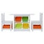 Keezi 3 Pcs Kids Table and Chairs Set Children Furniture Play Toys Storage Box Carousel 4