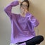 korean loose long sleeve tees women's autumn winter wild v-neck base Carousel 4