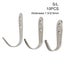 10 Pcs Solid Wall Mounted Single Hook Heavy Rust Proof Clothes Carousel 7