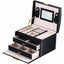 Jewellery Storage Box Girls Rings Necklaces Display Organiser Storage Case Carousel 1