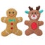 Xmas Pet Dog Plush Noise Chewing Toy Santa Elk Gingerbread Man Donut Carousel 4