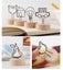 5Pcs/Pack Retro Wooden Base Table Number Holders Stand Memo Photo Clip Stand Carousel 2