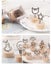 5Pcs/Pack Retro Wooden Base Table Number Holders Stand Memo Photo Clip Stand Carousel 3