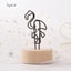 5Pcs/Pack Retro Wooden Base Table Number Holders Stand Memo Photo Clip Stand Carousel 7