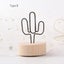5Pcs/Pack Retro Wooden Base Table Number Holders Stand Memo Photo Clip Stand Carousel 8