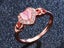 Ring Heart Pink Topaz 18K Rose Gold Plated Ring Carousel 1