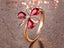Ring Flower Design Ruby 18K Rose Gold Plated Ring Carousel 2