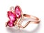 Ring Ruby CZ Diamonds 18K Rose Gold Plated Ring Carousel 2