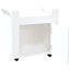 Desk Trolley White 60x45x60 Cm Engineered Wood Nollbn Carousel 7