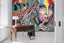 3D Graffiti Indian Woman Portrait Wall Mural Wall Decor Peel & Stick Wallpaper Carousel 3