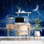 3D Abstract Sky Cloud Moon Star Wall Mural Wall Decor Peel & Stick Wallpaper Carousel 3