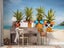 3D Pineapple Wear Glasses Sea Beach Wall Mural Wall Decor Peel & Stick Wallpaper Carousel 1
