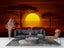 3D Sunset Scenery Tree Grass Wall Mural Wall Decor Peel & Stick Wallpaper Carousel 3