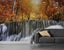 3D Autumn Golden Forest Waterfall Wall Mural Wall Decor Peel & Stick Wallpaper Carousel 4