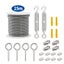 Wire Rope Cable Hooks Hanging Kit Flexible PVC Coated Stainless Steel Carousel 1