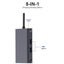 8 in 1 3.5mm Usb Hub 3.0 Adapter Pd Hdmi Rj45 Tf Sd for Ipad Pro Carousel 4